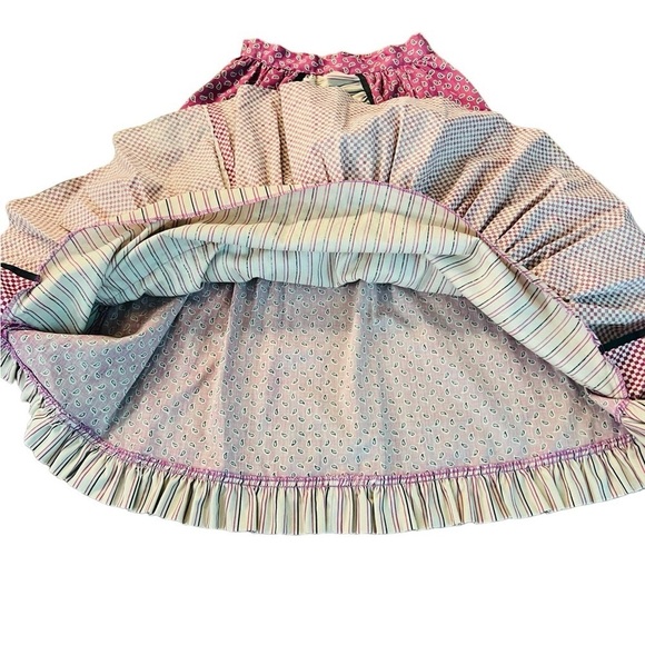 NOAH’S FLOOD DALLAS, TEXAS VINTAGE PAISELY, RUFFLED COOKS’S APRON SKIRT SIZE 5/6 - Picture 7 of 9